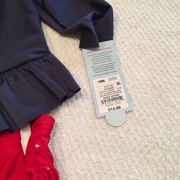 NWT Cat & Jack 12M  girls swimming suit Unicorn - Picture 7 of 10